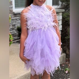 Lola + The Boys Violet Ruffled Tiered Halter Dress